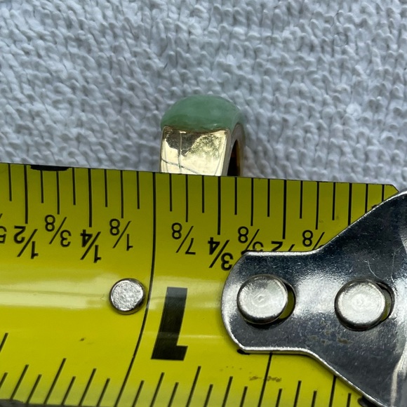 Jade gold 14k women’s ring or unisex - Picture 5 of 10